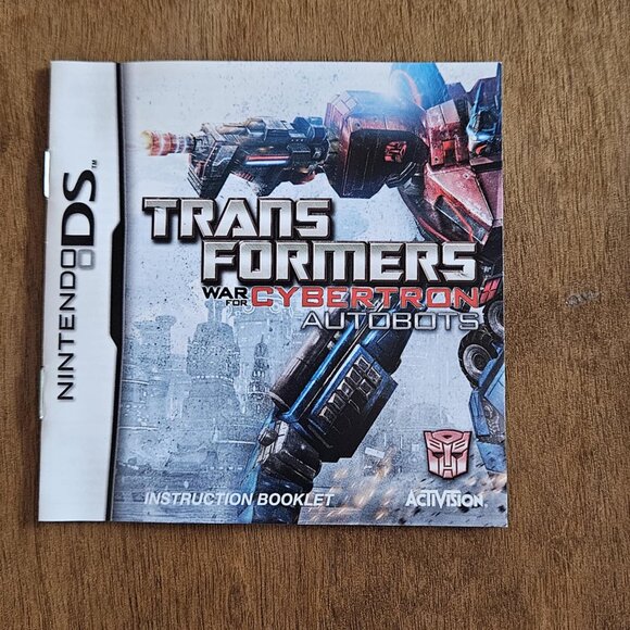 Nintendo DS Transformers War for Cybertron Autobots CASE AND MANUAL ONLY NO GAME - Picture 3 of 5